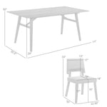 Channell - Walnut Wood Dining Table Set