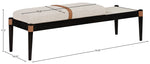 Nara - Linen Textured Fabric Upholstered Bench - Painted Black