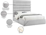 Adam - Linen Fabric Bed With 70.5" Headboard