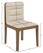Ellis - Vegan Leather Upholstered Dining Chair (Set of 2) - Brown Base