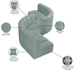 Arc - Faux Leather 6 Piece Modular Sofa