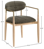 Riccio - Fabric Dining Arm Chair (Set of 2) - Natural Frame