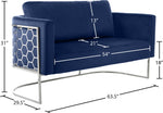 Casa - Loveseat with Chrome Legs