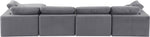 Comfy - 5 Piece Velvet Modular Sectional With Chaise