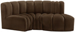 Arc - Velvet 3 Piece Modular L-Shaped Sofa