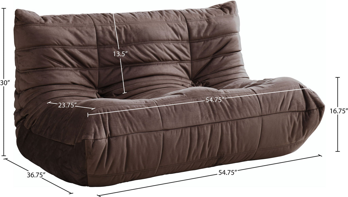 Relax - Velvet 54.75" Upholstered Loveseat