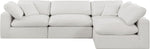 Comfy - 4 Piece Linen Fabric Modular Armless Sectional