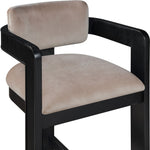 Sacha - Velvet Stool With Black Base