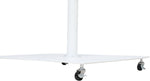 Fiji - Aluminum Patio Umbrella With Square White And Teak Base