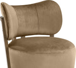 Elara - Velvet Upholstered Swivel Accent Chair - Stained Brown