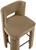 Zuno - Velvet Performance Fabric Upholstered Bar Stool (Set of 2)