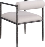 Axis - Linen Textured Beige Fabric Upholstered Dining Chair (Set of 2)