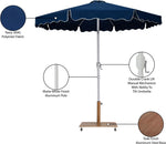 Amalfi - Aluminum Patio Umbrella - Light Brown Base / White Pole