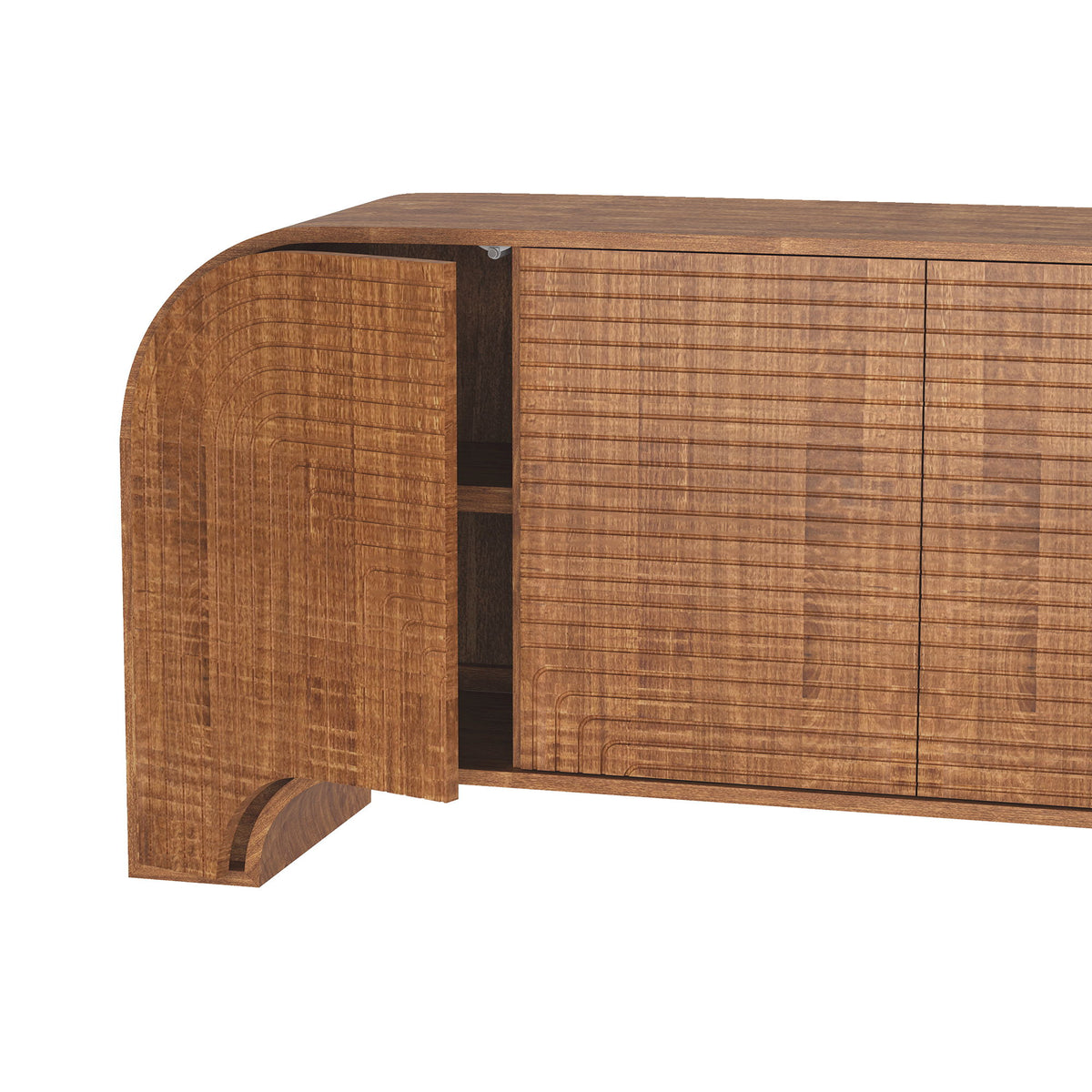 Tressa - Solid Wood Sideboard (4-Door) - Walnut