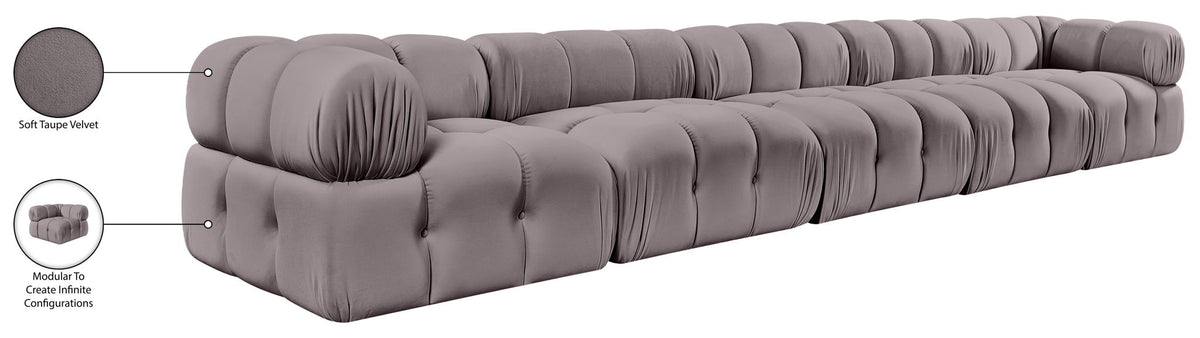Orin - Fabric Velvet 5 Piece Modular Sofa