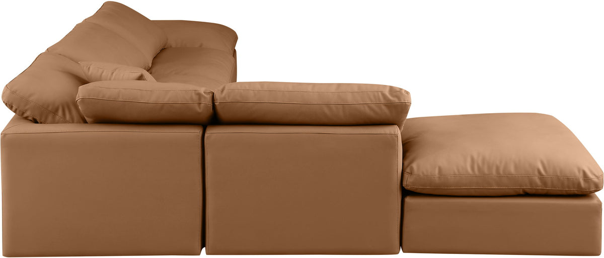 Indulge - Faux Leather 6 Piece Modular Armless Sectional