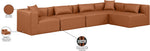 Cube - 5 Piece Modular Sectional - Cognac
