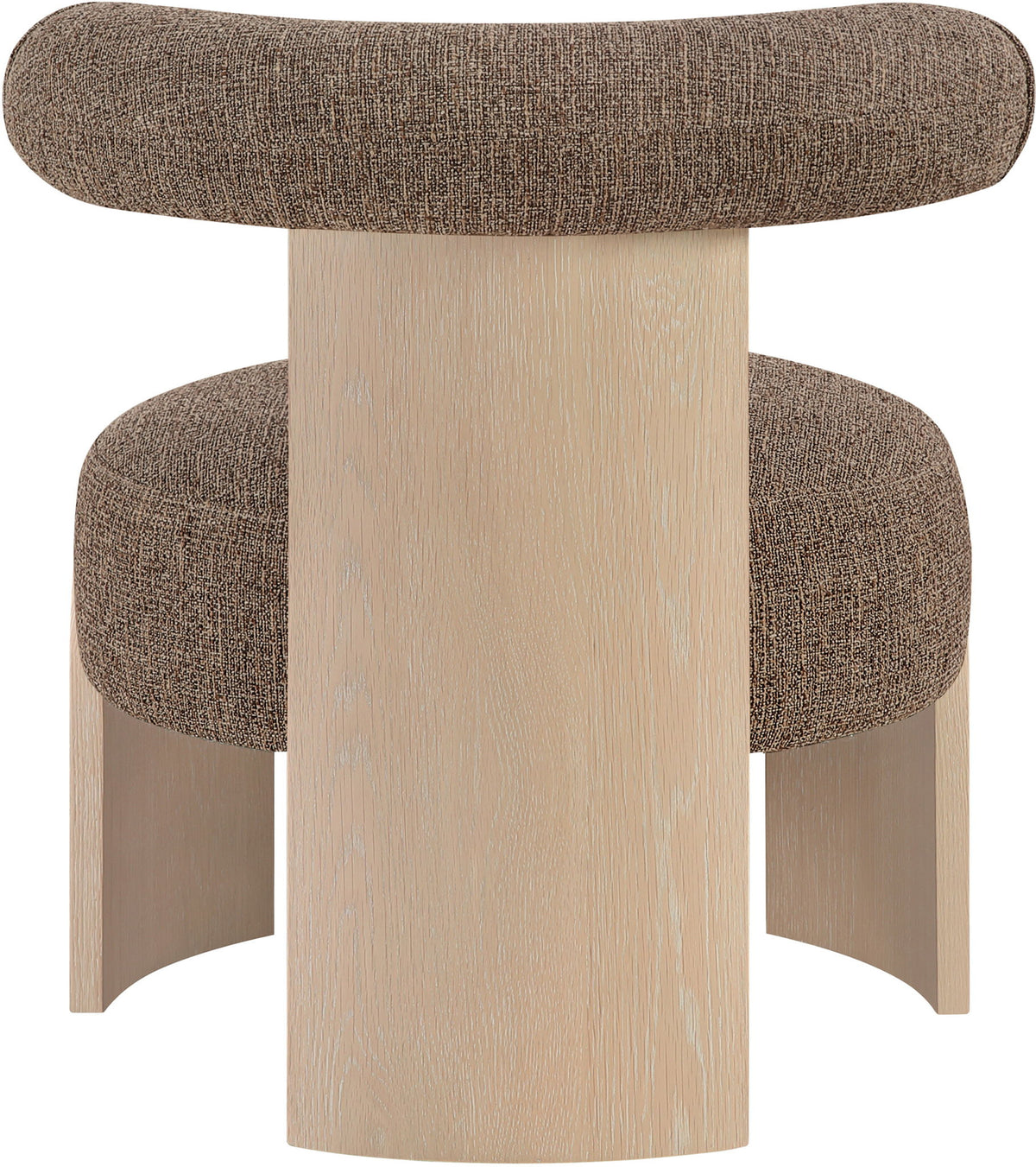 Calder - Linen Textured Fabric Upholstered Accent Chair - Painted Natural Base