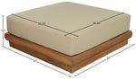 Mirella - Water Resistant Fabric Upholstered Outdoor Patio Modular Ottoman