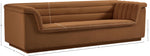 Cascade - Velvet Sofa - Saddle