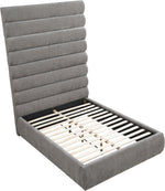 Adam - Chenille Fabric Bed With 89" Headboard