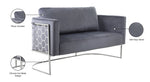 Casa - Loveseat with Chrome Legs