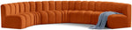 Arc - Velvet 7 Piece U-Shaped Modular Sofa