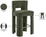 Zuno - Velvet Performance Fabric Upholstered Bar Stool (Set of 2)
