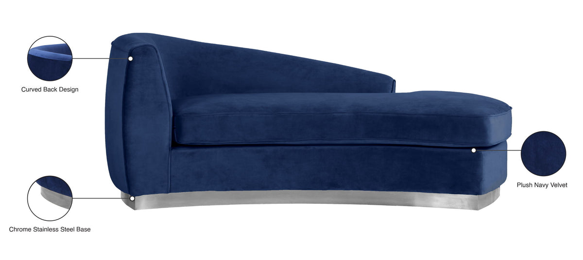 Julian - Chaise with Chrome Base
