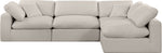 Comfy - 4 Piece Linen Fabric Modular Armless Sectional