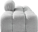 Ames - 3 Piece Boucle Upholstered Modular Sofa With 2 Backless Seats