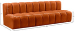 Arc - Velvet 3 Piece Modular Straight Sofa