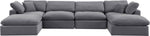 Comfy - 6 Piece Velvet Modular Double Chaise Sectional