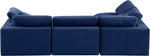 Comfy - 4 Piece Velvet Modular Armless Sectional