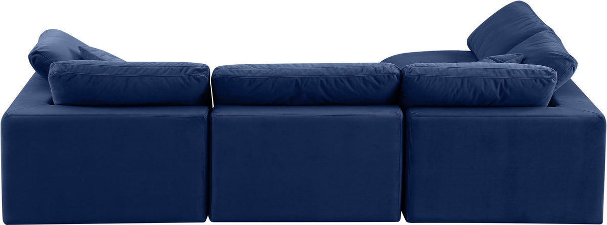 Comfy - 4 Piece Velvet Modular Armless Sectional