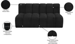 Arc - Boucle Fabric 2 Seats Modular Sofa