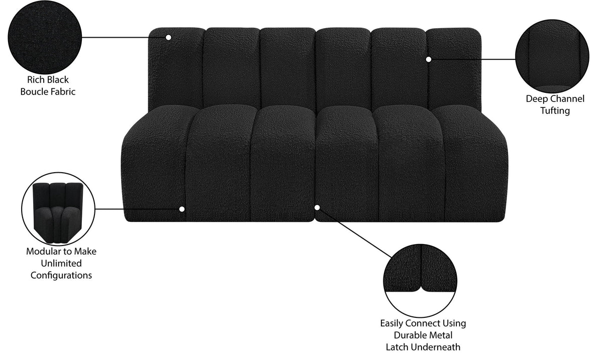 Arc - Boucle Fabric 2 Seats Modular Sofa