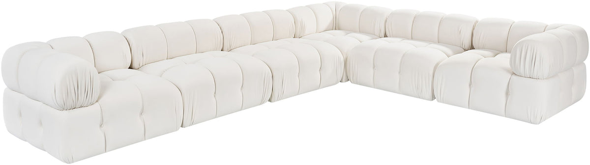 Orin - L-Shaped Velvet 6 Piece Modular Sectional