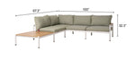 Lychee - Modular Sectional - Green / White