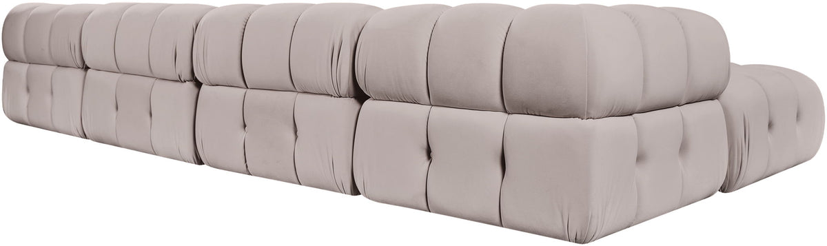 Orin - Velvet 6 Piece Modular Double Chaise Sectional