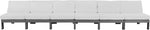 Nizuc - Outdoor Patio 6 Seat Armless Modular Sofa With Gray Frame