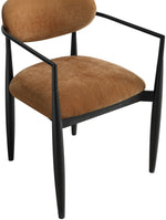 Riccio - Fabric Dining Arm Chair (Set of 2) - Black Frame