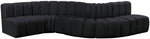Arc - Velvet 6 Piece Curved Modular Sofa