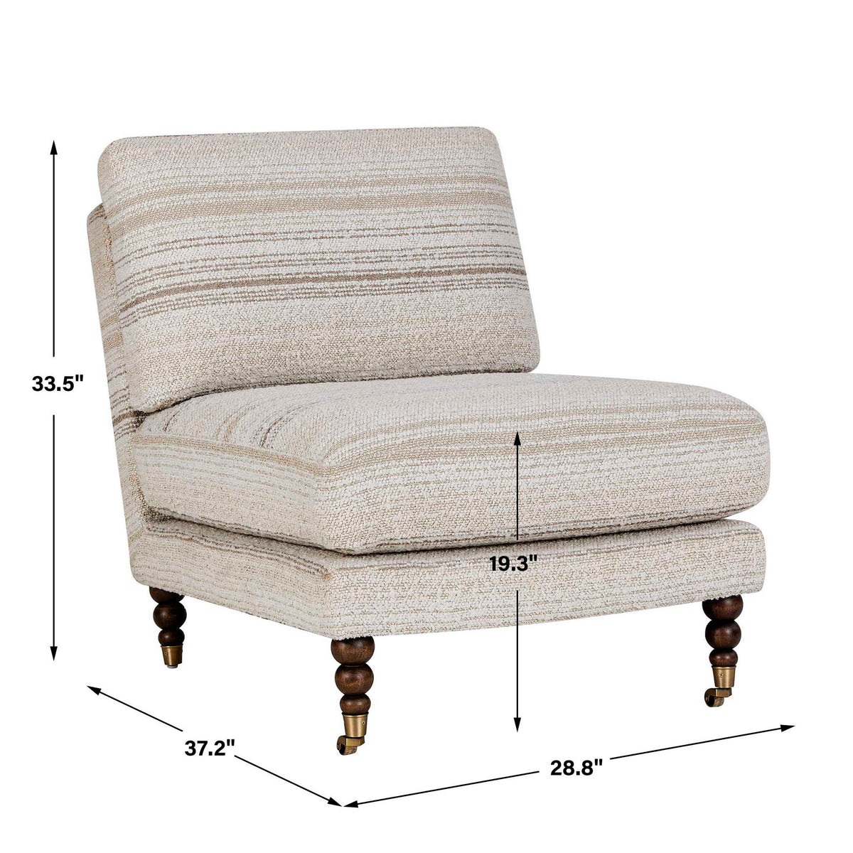 Chatsworth - Modern Slipper Chair - White