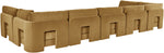 Hammond - Velvet Performance Fabric Upholstered 7 Piece U-Shaped Armless Sectional