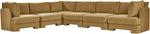 Hammond - Velvet Performance Fabric Upholstered 6 Piece Corner Sectional