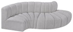Arc - Boucle Fabric 4 Piece L-Shaped Modular Sofa