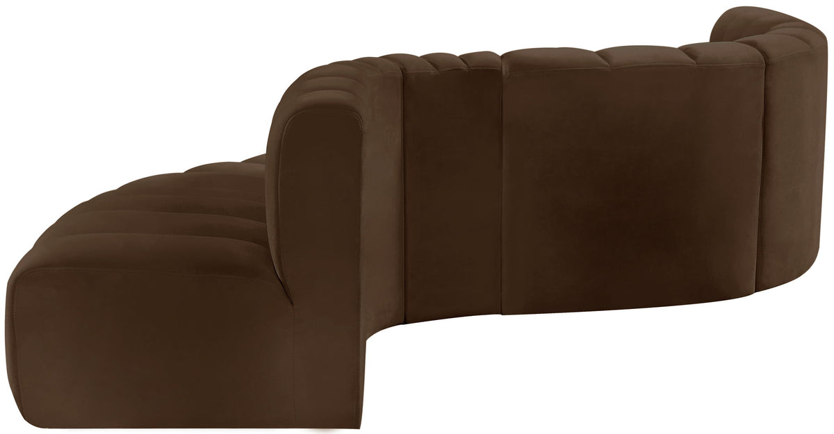 Arc - Velvet 6 Piece Curved Modular Sofa