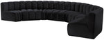 Arc - Velvet 8 Piece U-Shaped Modular Sofa