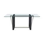 Kai Anastasia - Rectangular Glass Dining Table Set - Matte Black Base